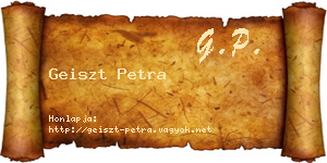 Geiszt Petra névjegykártya